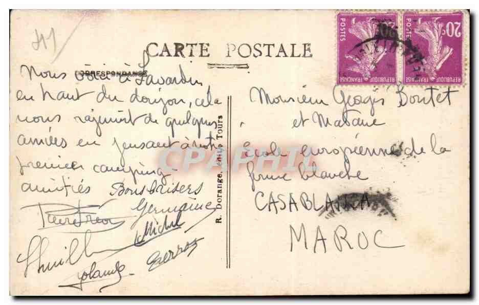 CPA Lavardin Le chateau et les bords du Loir Cote ouest — Rückseite