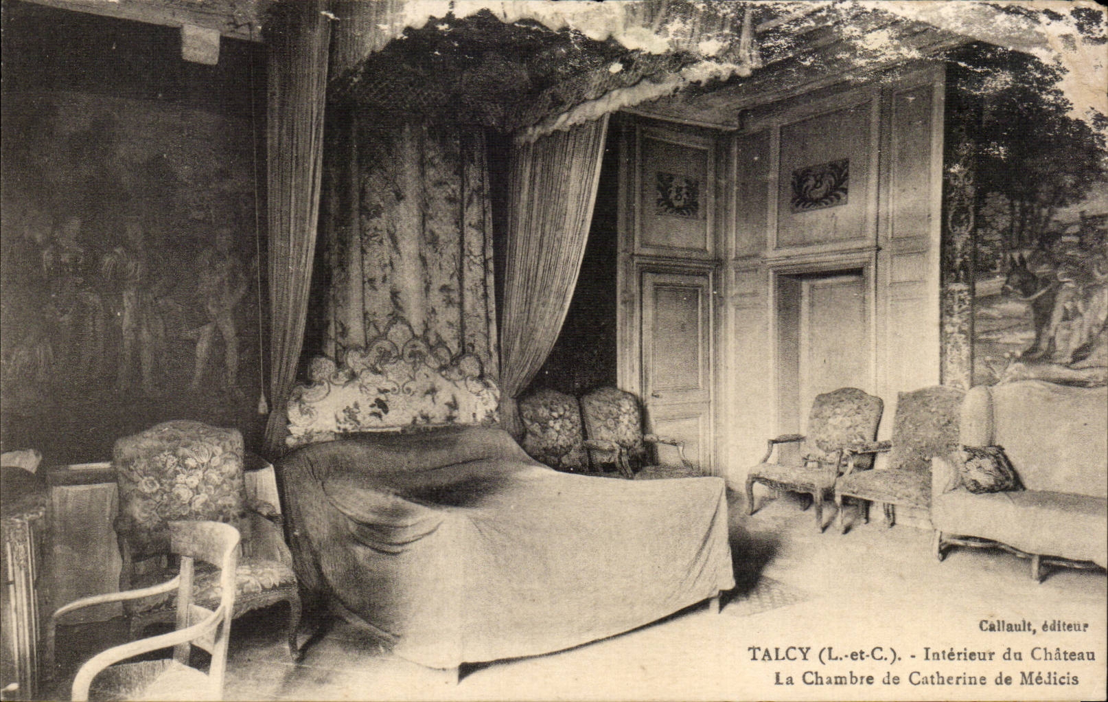 Talcy (L.-et-C.) - Intérieur du Château - La Chambre de Catherine de Médicis
