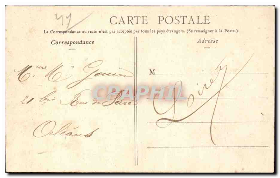 CPA Environs de la Motte Beuvron la Ferte Beauharnais Le chateau — Rückseite