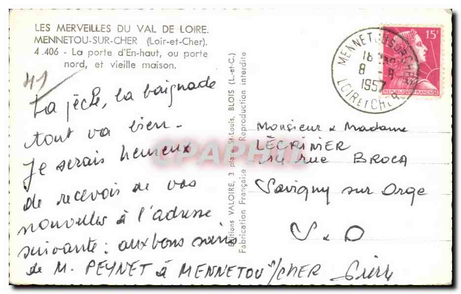 Mennetou-sur-Cher — La porte d'En-haut et vieille maison — Éditions Valoire — Reverso
