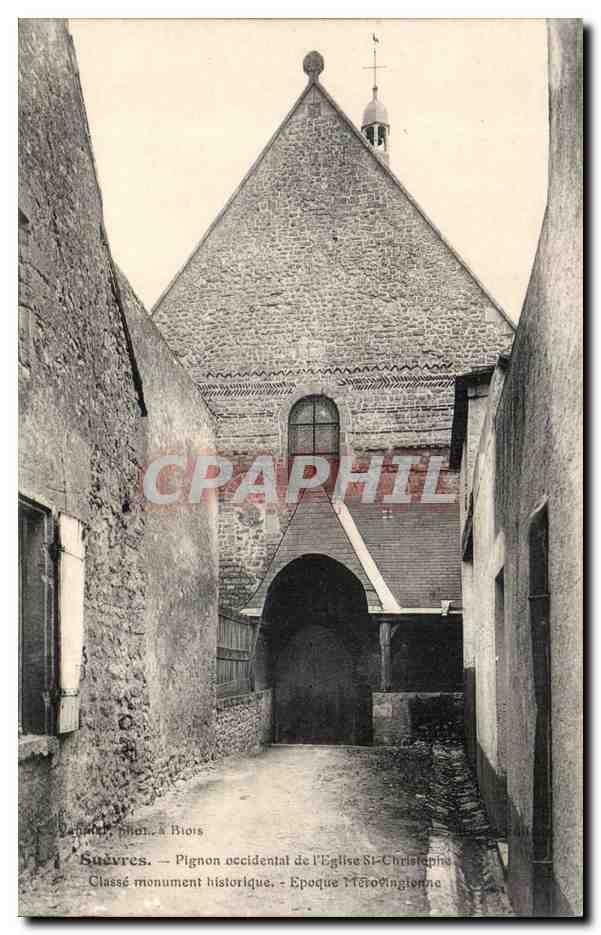 Suevres — Pignon occidental de l'Église Saint-Christophe — Époque mérovingienne