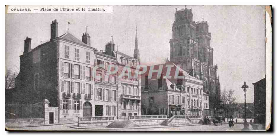 CPA Orleans Place de l'etape et le theatre