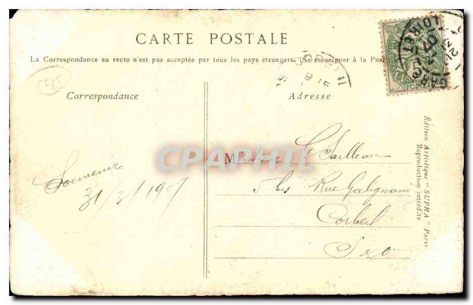 CPA Orleans Maison d'Agnes Sorel — Verso