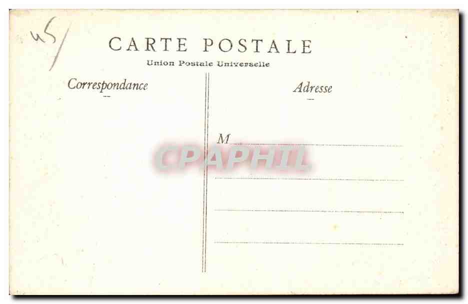 CPA Orleans Hotel d'Hardouineau — Verso