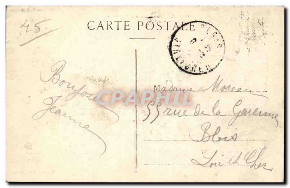 CPA Orleans La Prefecture — Verso