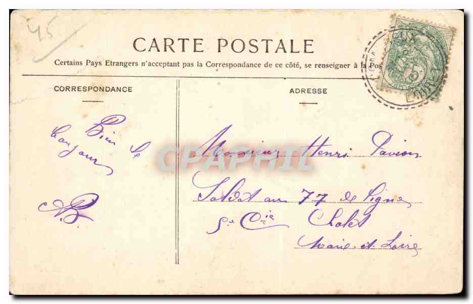 CPA Orleans Hotel de ville — Verso