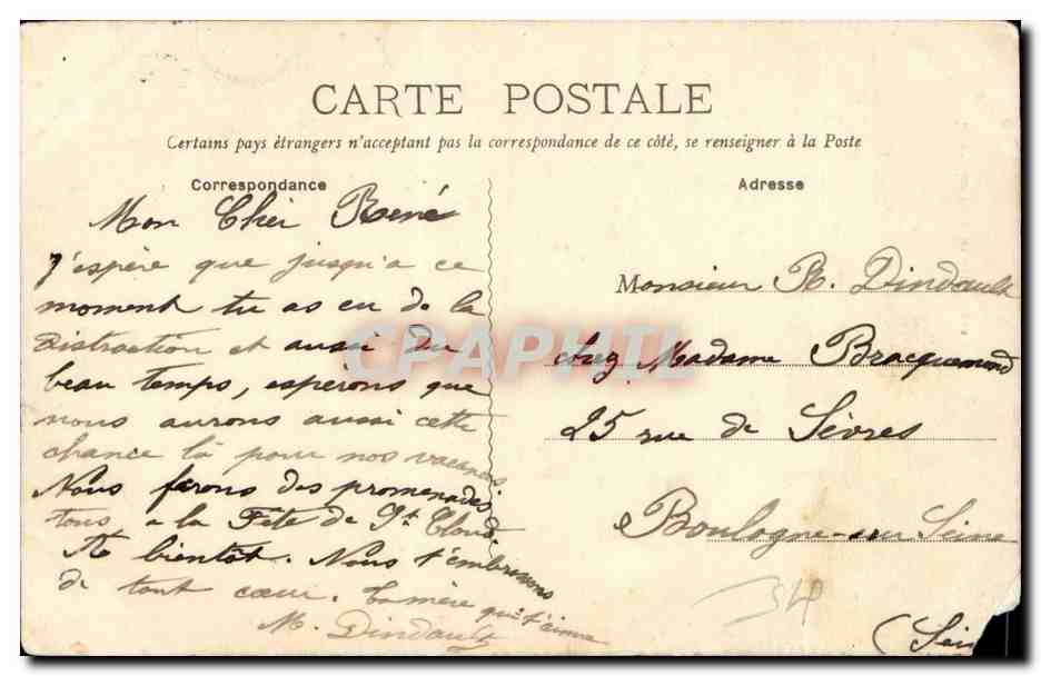 CPA Orleans Maison de Diane de Poitiers — Verso