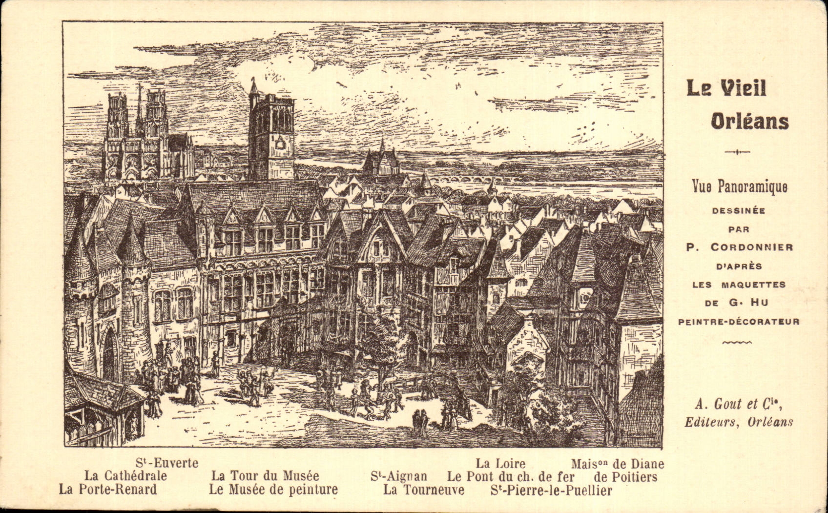 CPA Orleans Vue panoramique St Euverte St Aignan La Loire Maison de Diane
