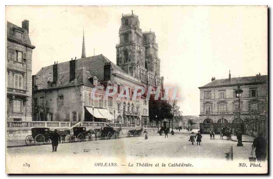 CPA Orleans Le theatre et la cathedrale