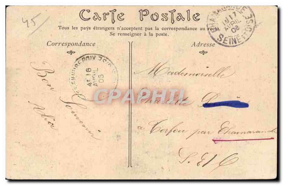 CPA Orleans Statue de Jeanne d'arc par Foyatier — Verso