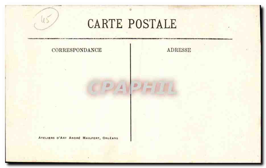 CPA Orleans La place Gambetta et l'eglise Saint Paterne — Verso