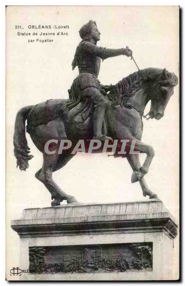 CPA Orleans Statue de Jeanne d'arc par Foyatier