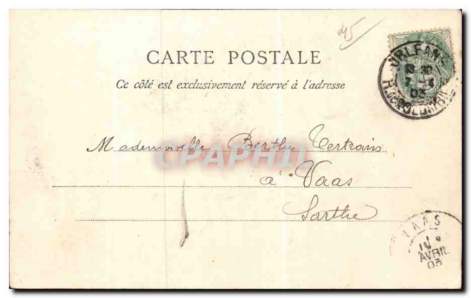 CPA Orleans Rue Jeanne d'arc — Verso