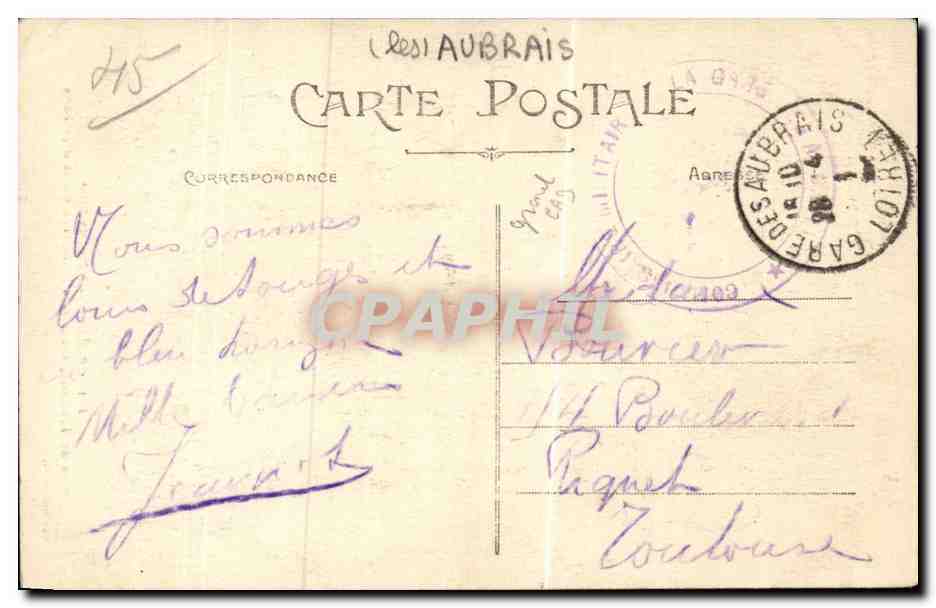CPA Orleans Statue de Jeanne d'arc par la princesse Marie d'Orleans — Verso