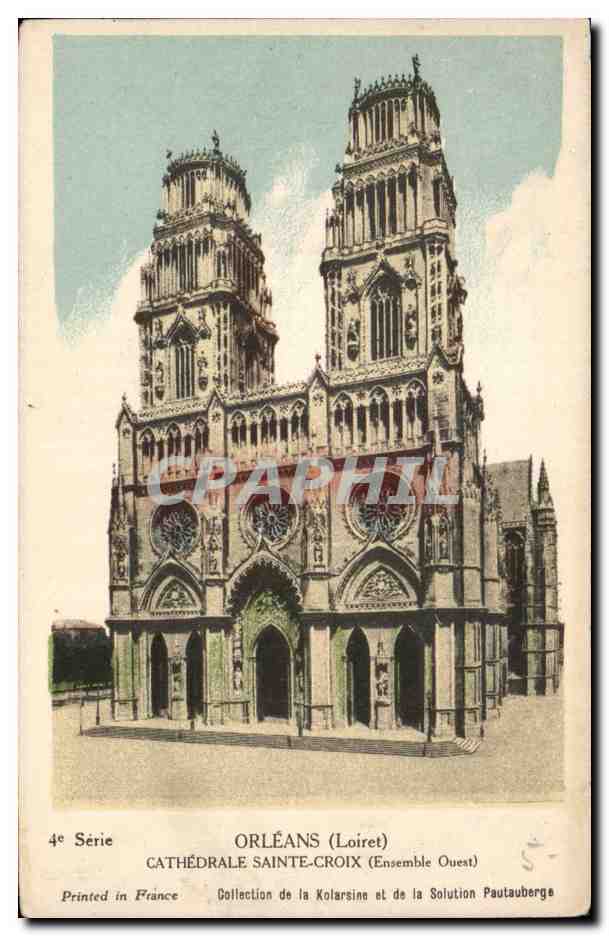 CPA Orleans Cathedrale Sainte Croix 