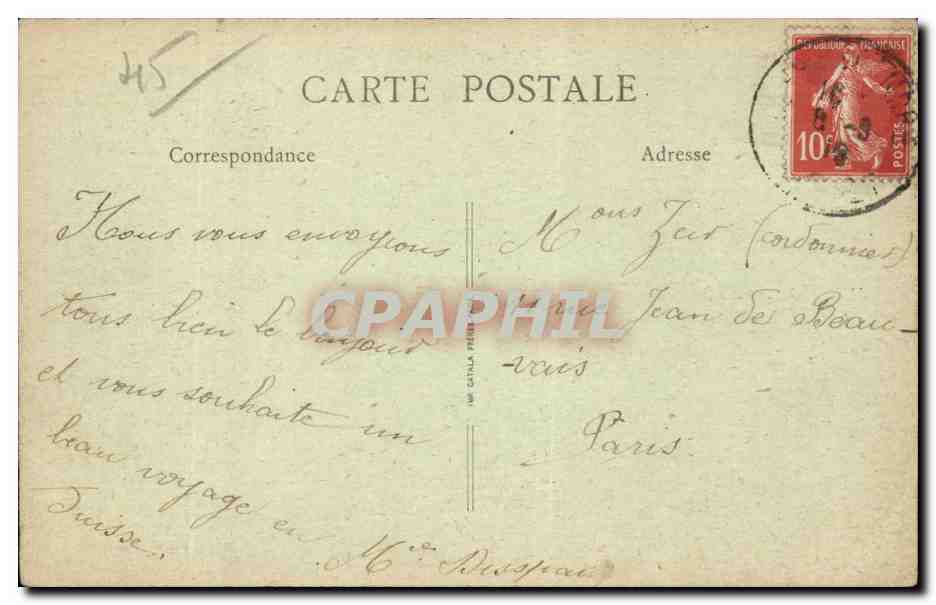 CPA Clery Le chateau de Mardereau — Verso