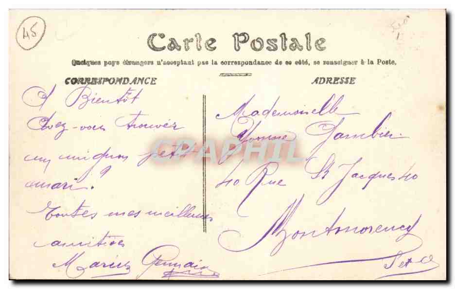 Gien — La Loire et la Grève — éditeur CPAPHIL, n°29 — Verso