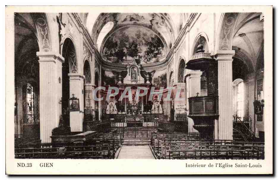 Intérieur de l'Église Saint-Louis — Gien — Édition Bedu