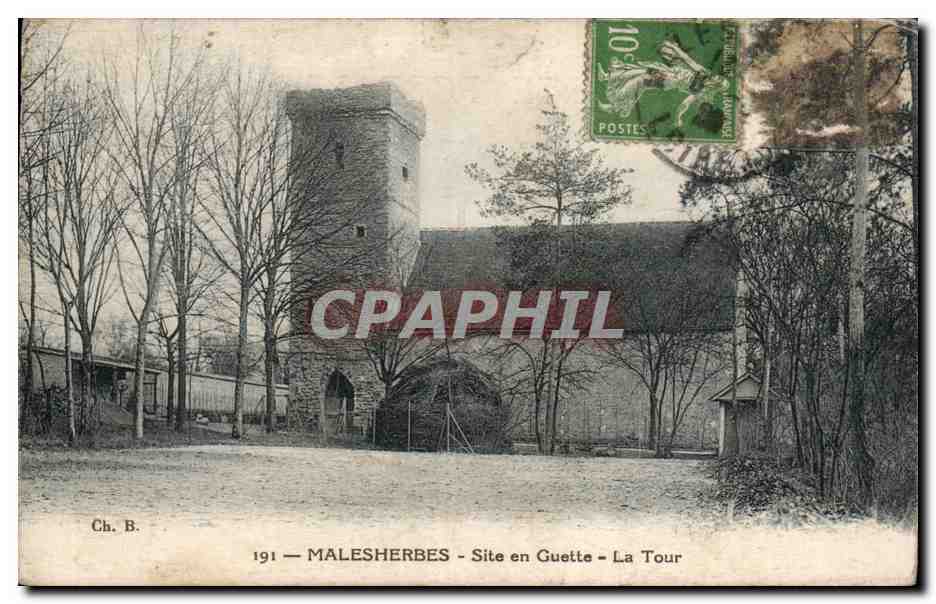 CPA Malesherbes Site en guette la tour