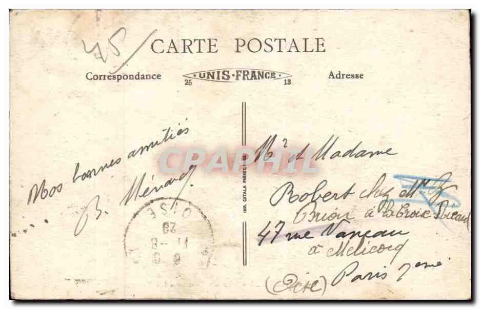CPA Malesherbes Site en guette la tour — Rückseite