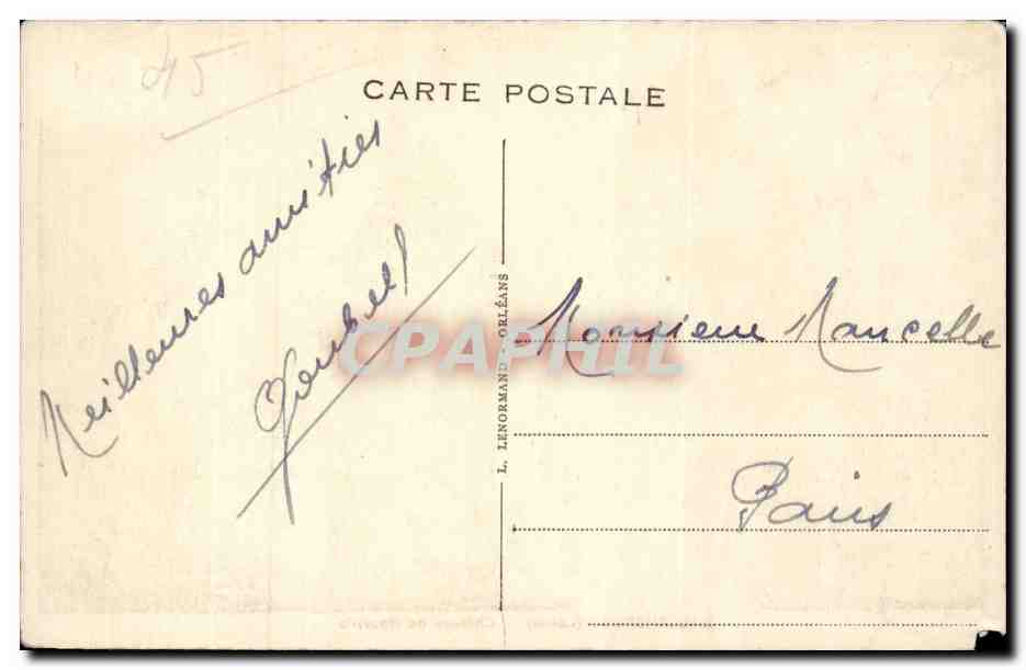 CPA Malesherbes Chateau de Rouville — Rückseite