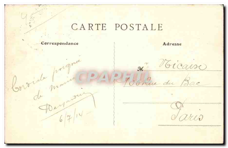 CPA Malesherbes La roche feuilletee — Rückseite