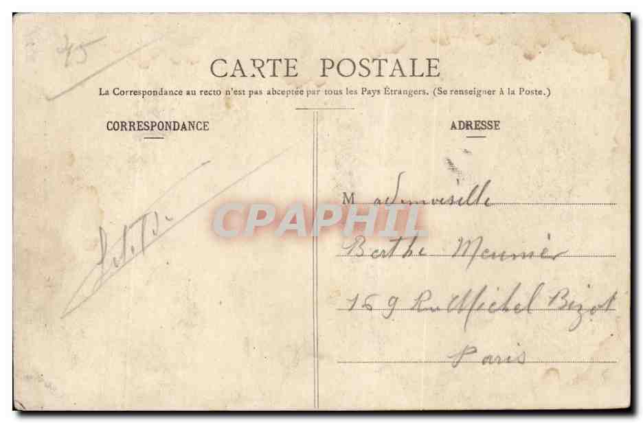Malesherbes - Bords de l'Essonne — éditeur inconnu, n° de série non visible — Verso