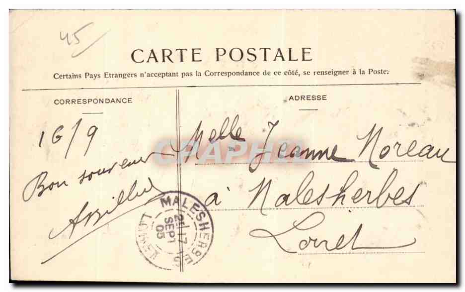 CPA Foret de Montargis La fosse Saint Pierre Vaches — Rückseite