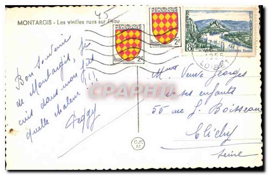 CPSM Montargis Les vieilles rues sur l'eau — Rückseite
