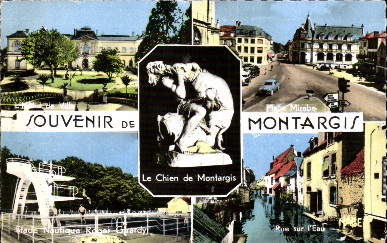 CPSM Montargis Souvenir Le chien de Montargis