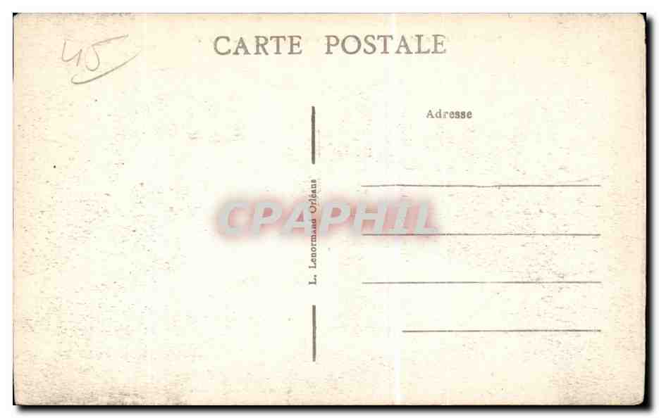 CPA Montargis Grande passerelle Les bords du canal — Rückseite
