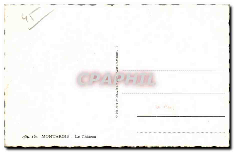 CPA Montargis Le chateau — Rückseite