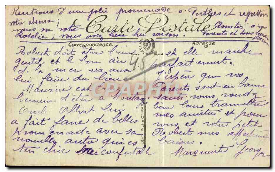 CPA Montargis Le chemin du halage — Rückseite