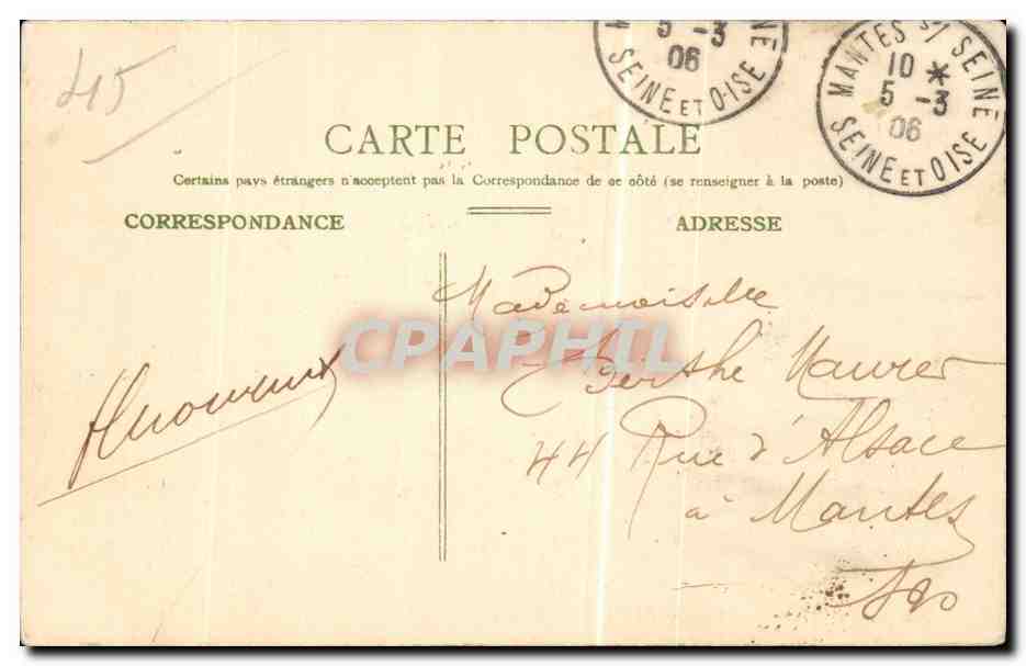 CPA Montargis Chateau de Lorris — Rückseite