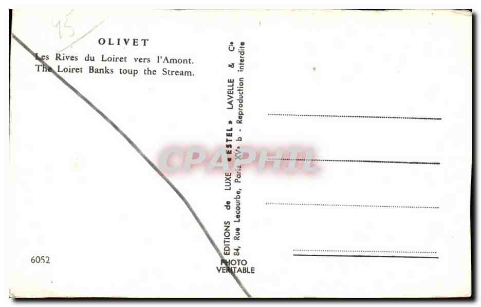 CPSM Olivet Les rives du Loiret vers l'amont  — Rückseite