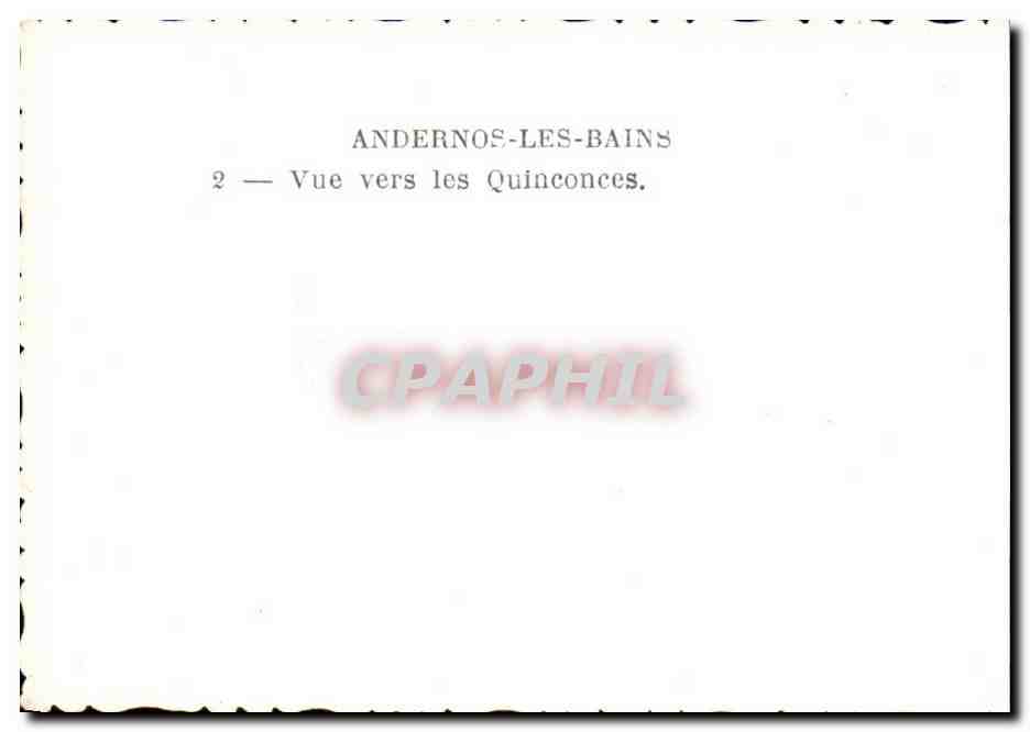 CPSM Andernos les Bains Vue vers les Quinconces — Back