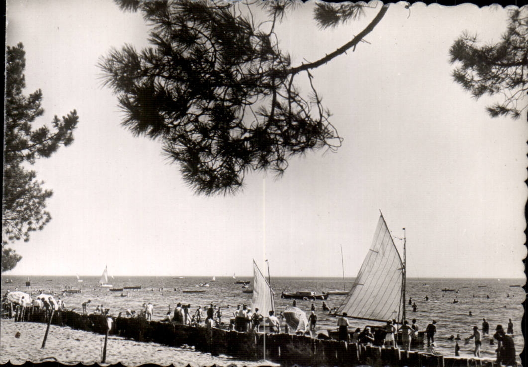 CPSM Andernos les Bains La plage du Mauret