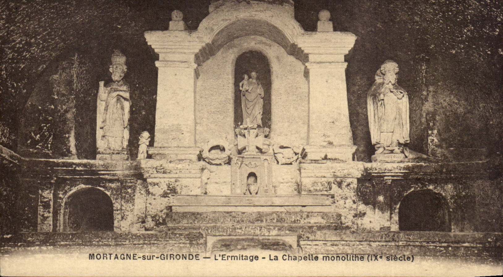 Mortagne-sur-Gironde — L'Ermitage - La Chapelle monolithe (IXe siècle)