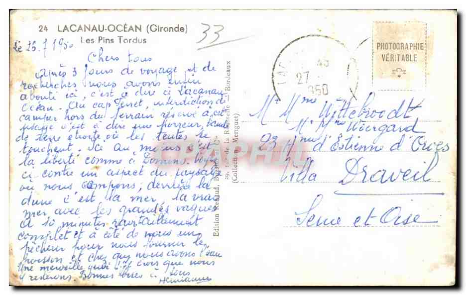 Les Pins Tordus — Lacanau-Océan (Gironde) — Édition de La République (Mérignac) — Reverso