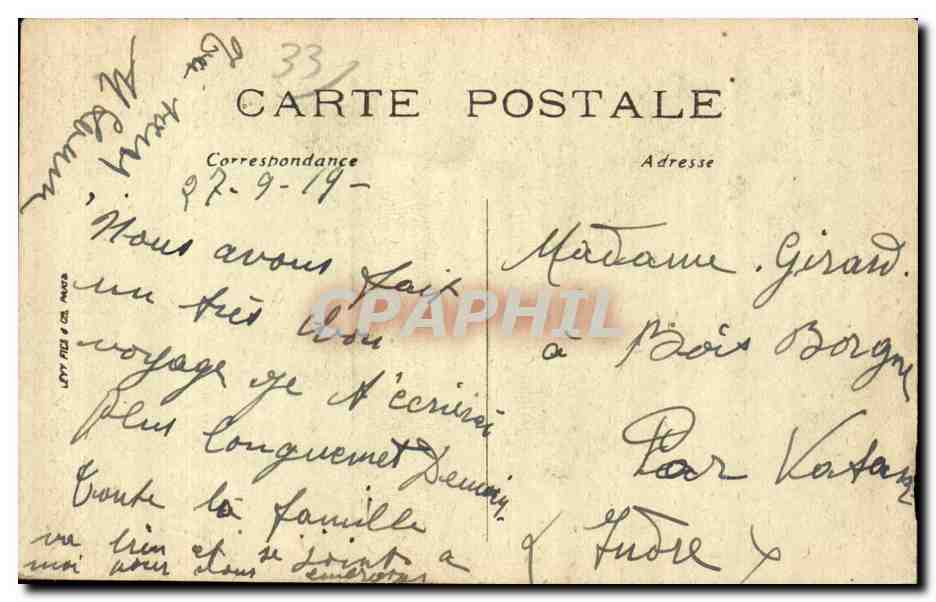 CPA Castillon Les coteaux — Back