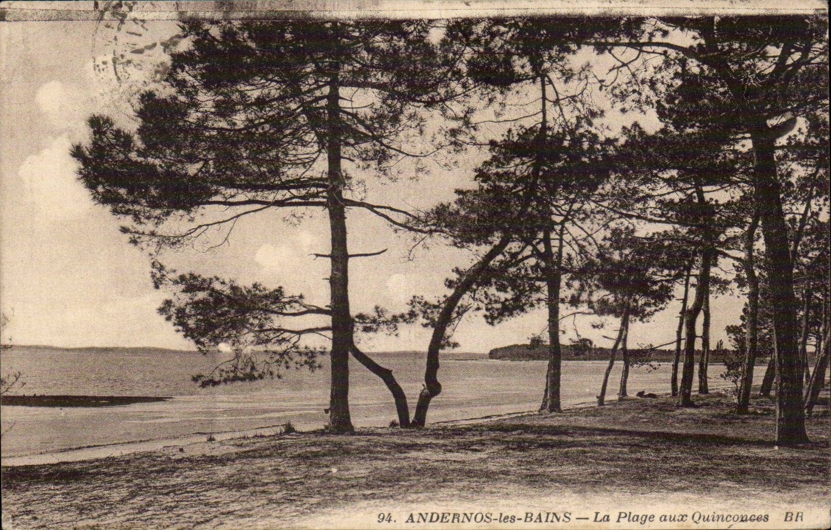 CPA Andernos les Bains La plage aux Quinconces