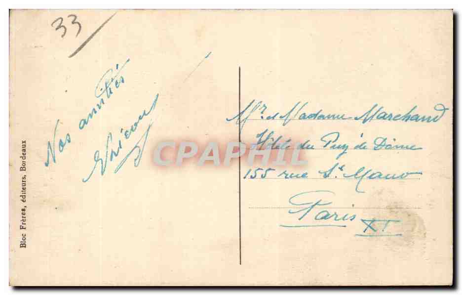 CPA Ste Foy la Grande Le pont suspendu — Rückseite