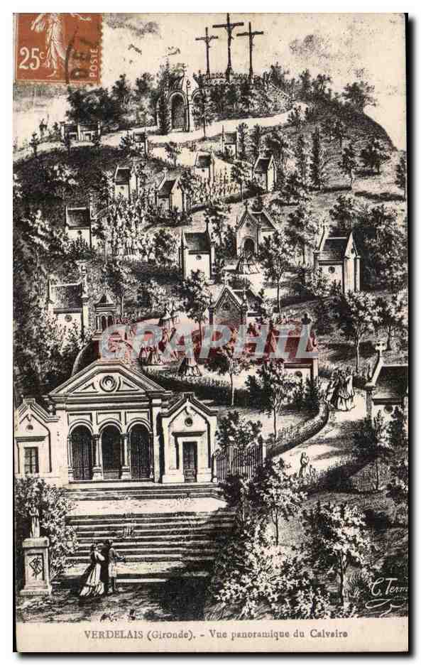 CPA Verdelais Vue panoramique du calvaire