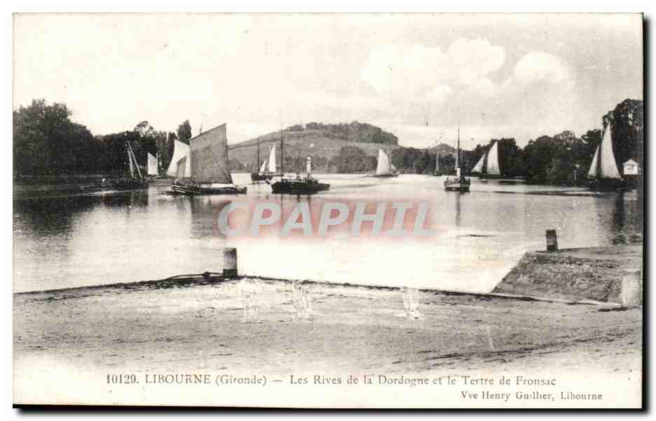Libourne (Gironde) — Les Rives de la Dordogne et le Tertre de Fronsac — Vve Henry Guillier, Libourne
