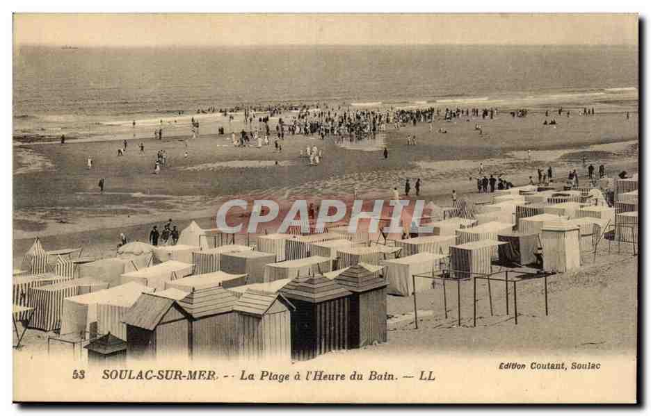 CPA Soulac sur Mer La plage a l'heure du bain