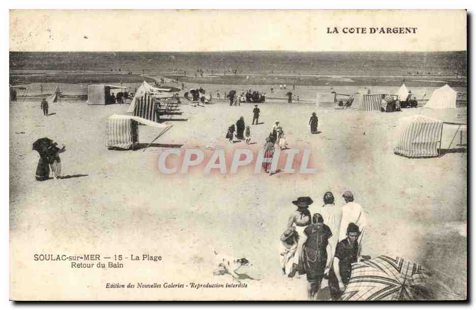 CPA Soulac sur Mer La plage Retour du bain
