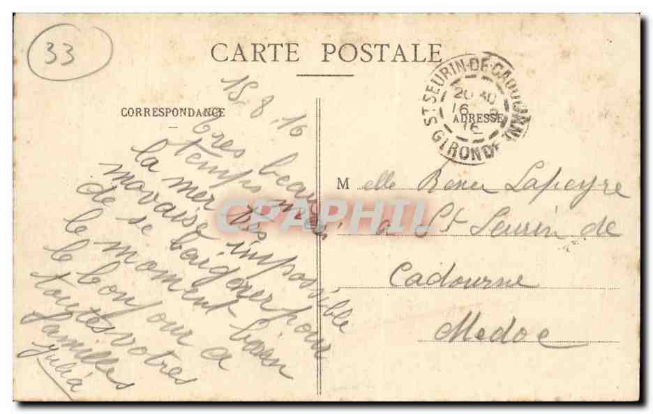 Côte d'Argent - 369 - SOULAC - Heure du Bain — Edition Puzos — Verso