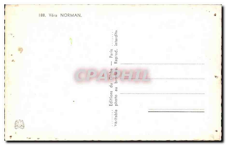 CPSM Cinema Acteur Actrice Verra Norman — Back