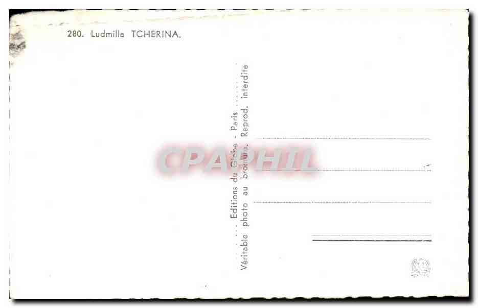 CPSM Cinema Acteur Actrice Ludmilla Tcherina — Back