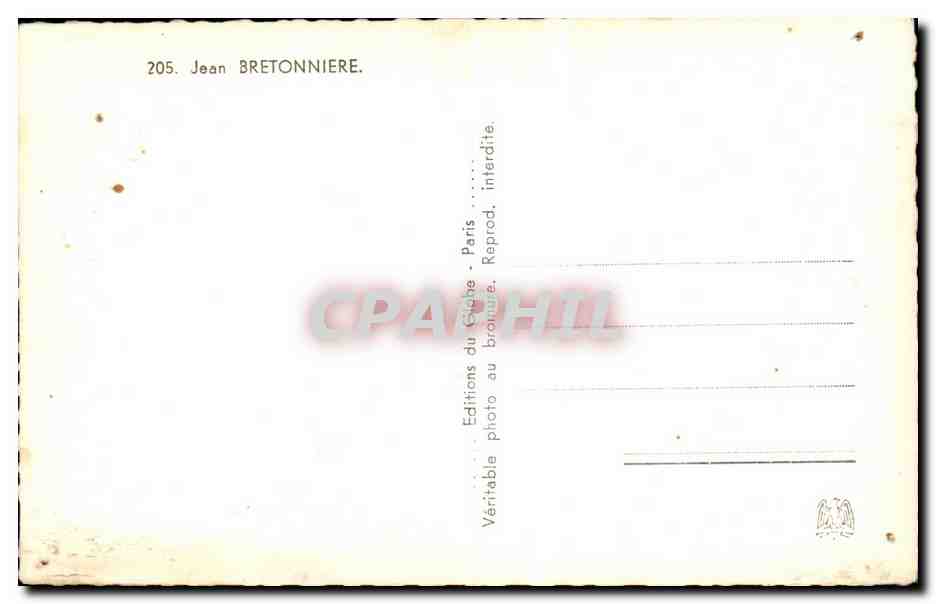 CPSM Acteur Cinema Jean Bretonniere — Rückseite